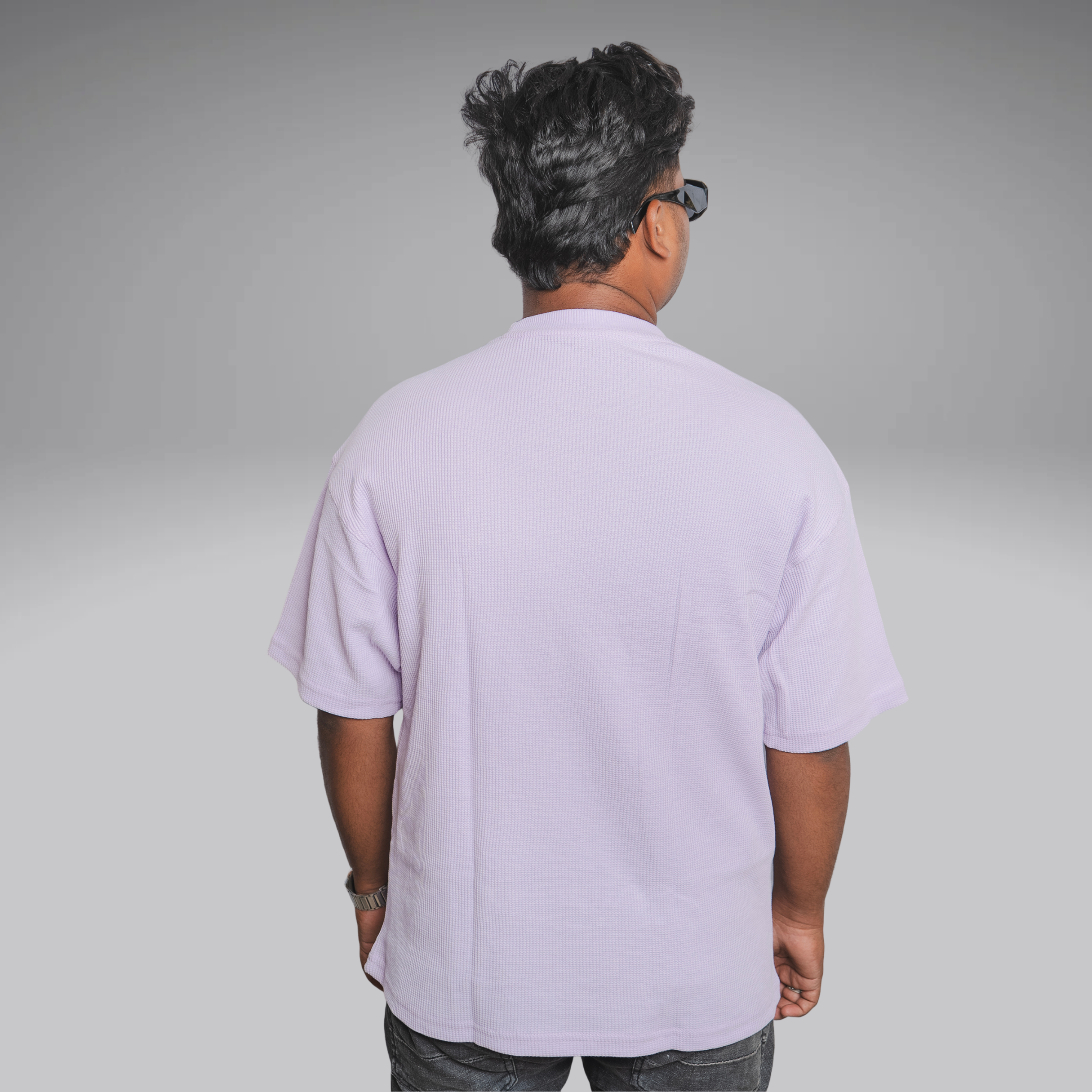 Oversized Waffle T Shirt Lavender