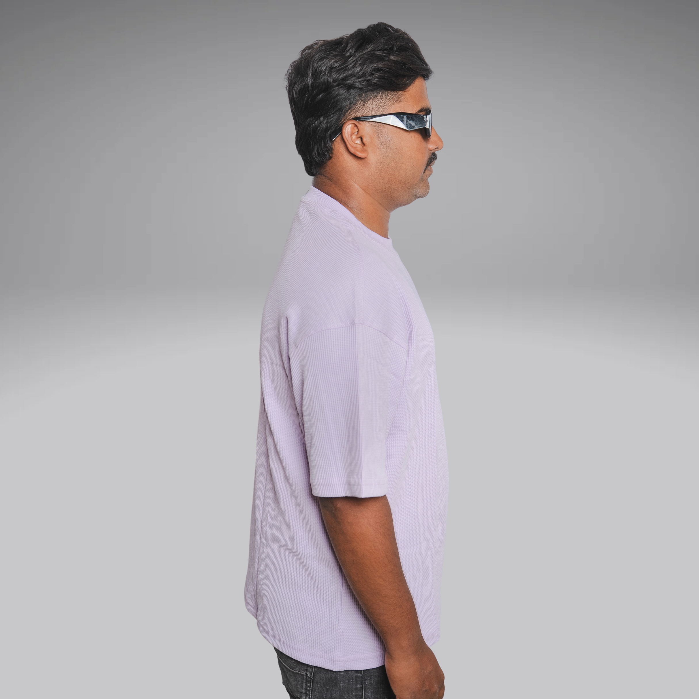Oversized Waffle T Shirt Lavender