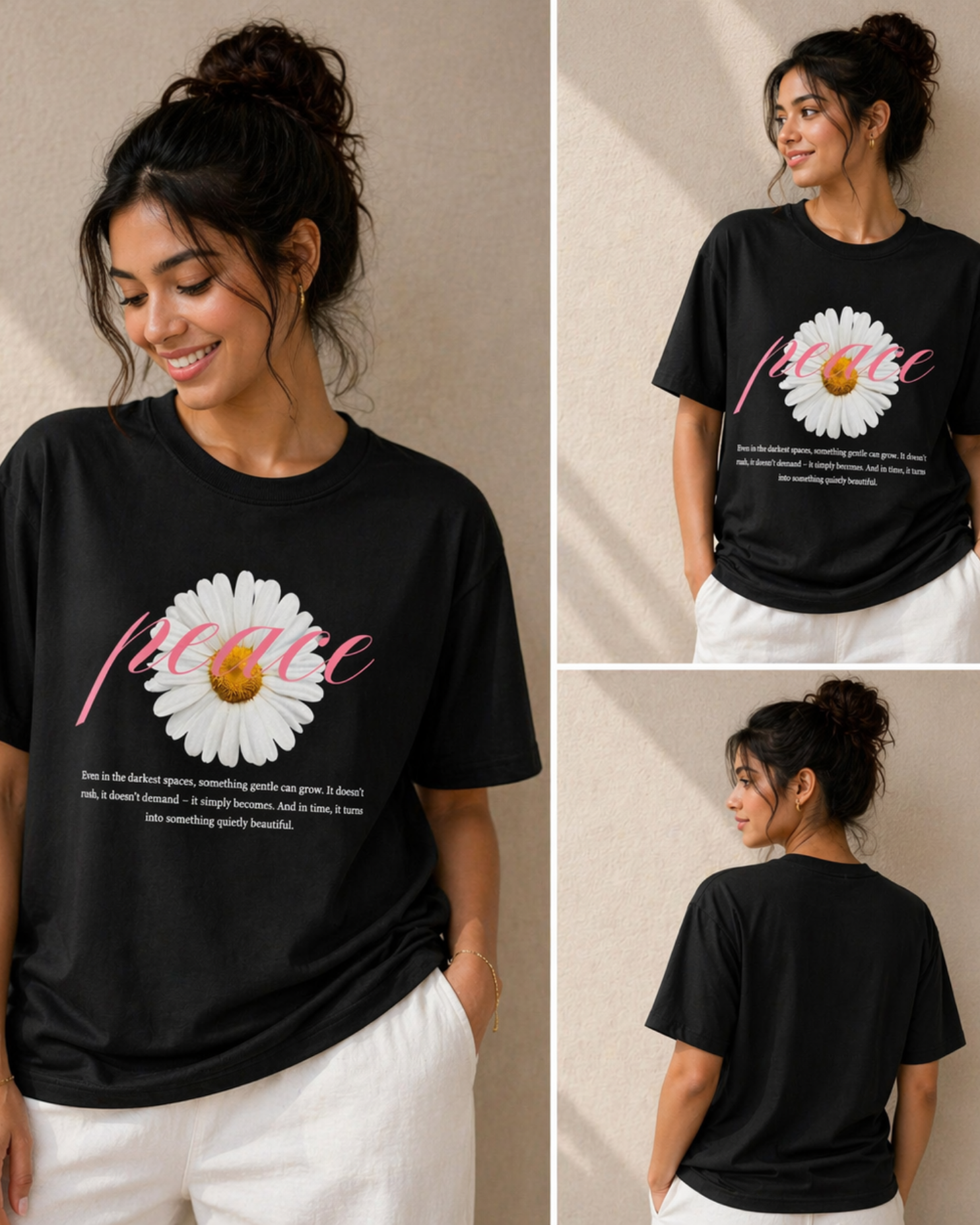 Peace Bloom Black