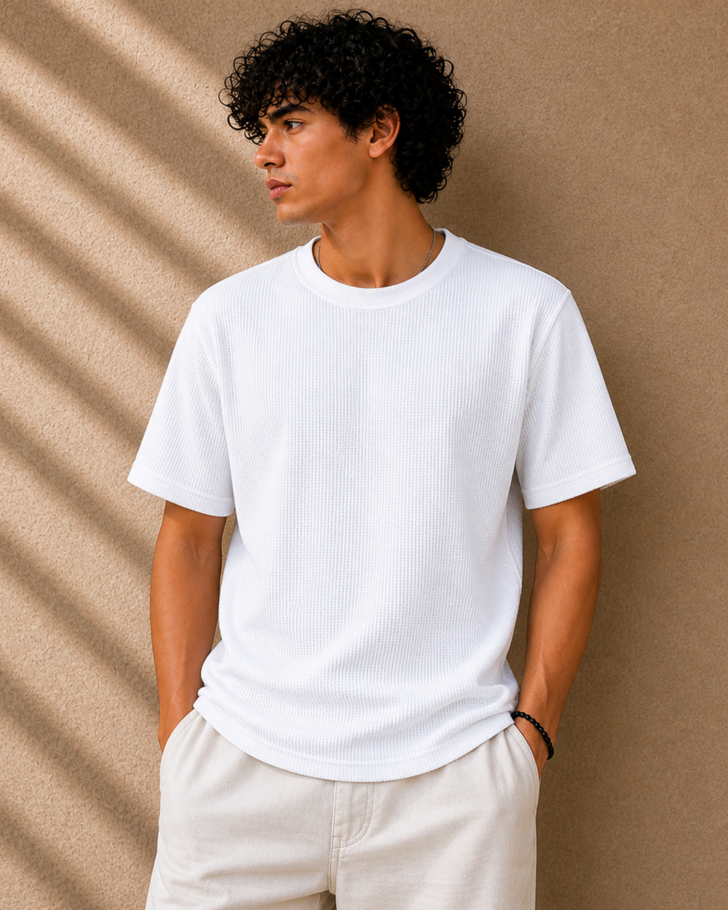 Grid Knit White