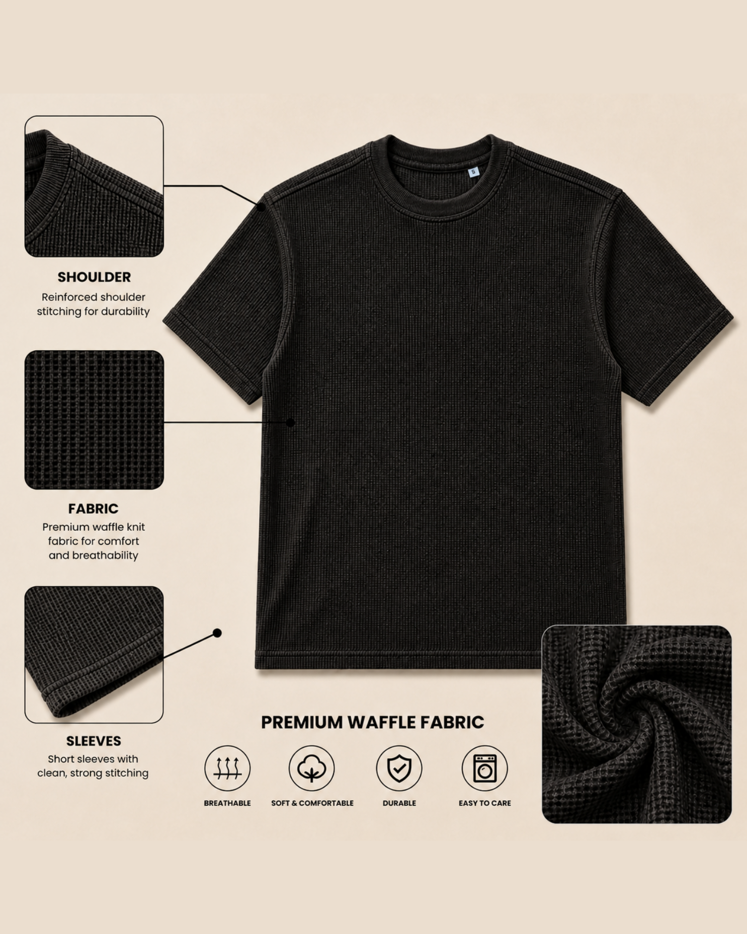 Grid Knit Black